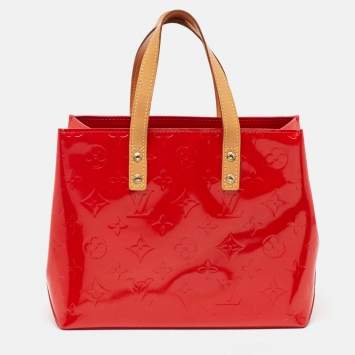Pre Owned Louis Vuitton Red Monogram Vernis Reade PM Bag