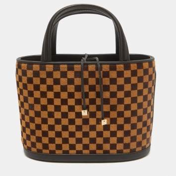 Pre Owned Louis Vuitton Damier Ebene Sauvage Calfhair Impala Bag