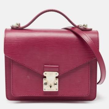 Pre Owned Louis Vuitton Fuchsia Epi Leather Monceau BB Bag