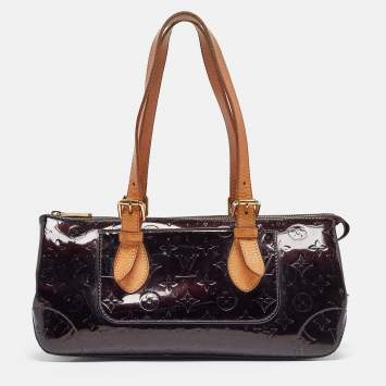 Pre Owned Louis Vuitton Amarante Monogram Vernis Rosewood Avenue Bag