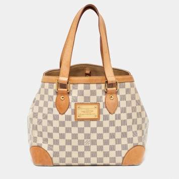 Pre Owned Louis Vuitton Damier Azur Canvas Hampstead PM Bag