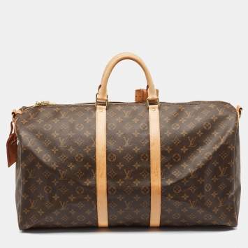 Pre Owned Louis Vuitton Monogram Canvas Keepall Bandouliere 55 Bag