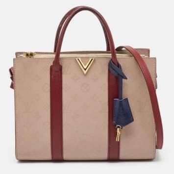Pre Owned Louis Vuitton Red/Plume Monogram Leather Very MM Bag