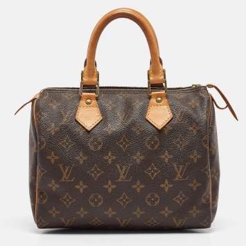 Pre Owned Louis Vuitton Monogram Canvas and Leather Speedy 25 Bag