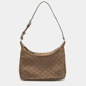Pre Owned Louis Vuitton Brown Monogram Satin Mini Boulogne Bag