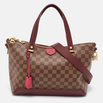Pre Owned Louis Vuitton Fuchsia Damier Ebene Canvas Hyde Park Bag
