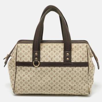 Pre Owned Louis Vuitton Beige/Brown Monogram Mini Lin Canvas Josephine GM Bag