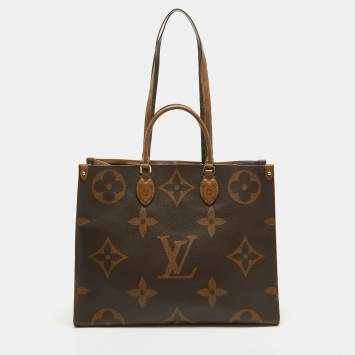 Pre Owned Louis Vuitton Reverse Monogram Giant Canvas Onthego GM Bag