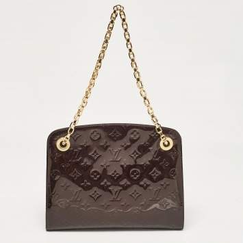 Pre Owned Louis Vuitton Amarante Monogram Vernis Virginia MM Bag