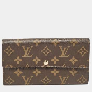 Pre Owned Louis Vuitton Brown Monogram Canvas Sarah Wallet
