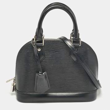 Pre Owned Louis Vuitton Black Epi Leather Alma BB Bag