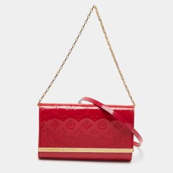 Pre Owned Louis Vuitton Indian Rose Monogram Vernis Ana Clutch Bag