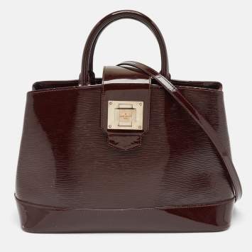 Pre Owned Louis Vuitton Bordeaux Electric Epi Leather Mirabeau GM Bag