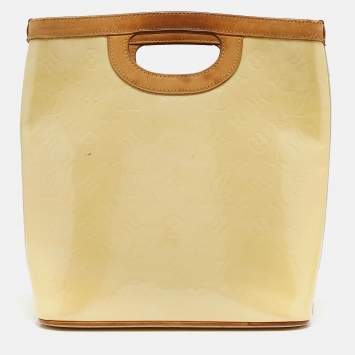 Pre Owned Louis Vuitton Cream Monogram Vernis Stillwood Vertical Bag