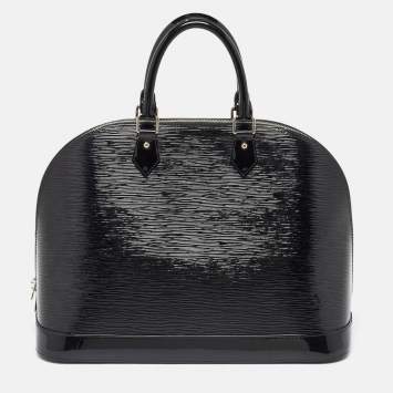 Pre Owned Louis Vuitton Black Electric Epi Leather Alma GM Bag