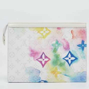 Pre Owned Louis Vuitton Multicolor Monogram Watercolor Pochette Voyage MM