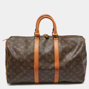 Pre Owned Louis Vuitton Monogram Canvas Keepall Bandoulière 45 Bag