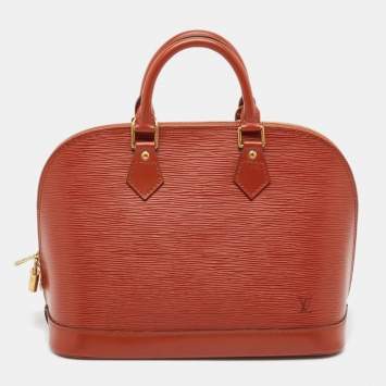 Pre Owned Louis Vuitton Kenyan Fawn Epi Leather Alma PM Bag