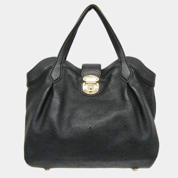 Pre Owned Louis Vuitton Noir Mahina Leather PM Cirrus Satchel Bag