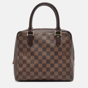 Pre Owned Louis Vuitton Damier Ebene Canvas and Leather Brera Bag