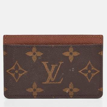 Pre Owned Louis Vuitton Armagnac Monogram Canvas Card Holder