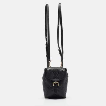 Pre Owned Louis Vuitton Black Monogram Empreinte Giant Tiny Backpack