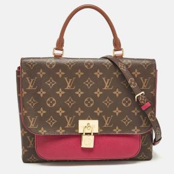 Pre Owned Louis Vuitton Aurore Monogram Canvas and Leather Marignan Bag