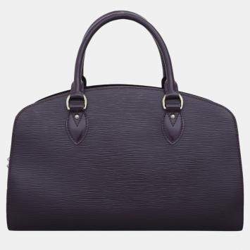 Pre Owned Louis Vuitton Dark Purple Epi Leather Pont-Neuf Top Handle Bag 