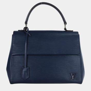 Pre Owned Louis Vuitton Navy Blue Epi Cluny MM Shoulder Bag
