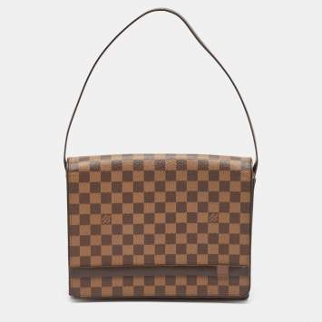 Pre Owned Louis Vuitton Damier Ebene Canvas Tribeca Carre Bag