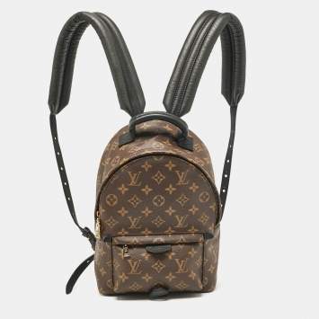 Pre Owned Louis Vuitton Black Monogram Canvas Palm Springs PM Backpack