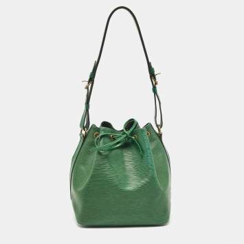 Pre Owned Louis Vuitton Green Epi Leather Petit Noe Bag