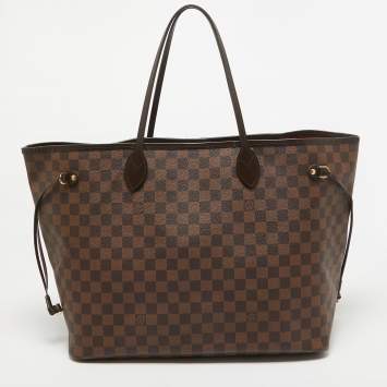 Pre Owned Louis Vuitton Damier Ebene Canvas Neverfull GM Bag