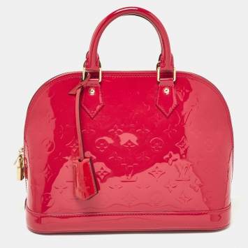 Pre Owned Louis Vuitton Indian Rose Monogram Vernis Alma PM Bag