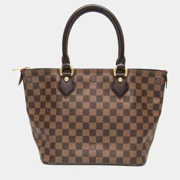 Pre Owned Louis Vuitton Ebene Damier Saleya PM Handbag