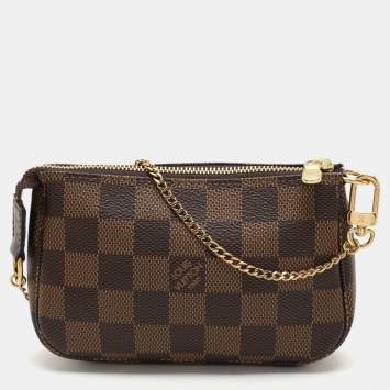 Pre Owned Louis Vuitton Damier Ebene Canvas Mini Pochette Accessoires