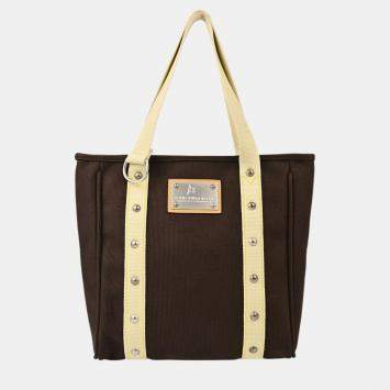 Pre Owned Louis Vuitton Brown Antigua Cabas MM Tote Bag