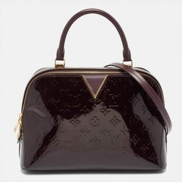 Pre Owned Louis Vuitton Amarante Monogram Vernis Melrose Bag