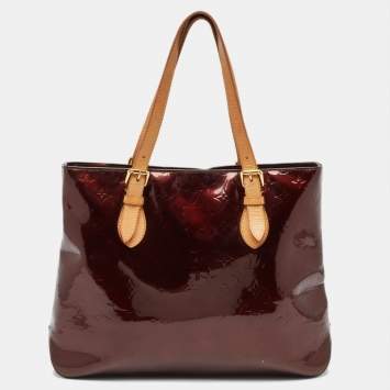 Pre Owned Louis Vuitton Amarante Monogram Vernis Brentwood Bag