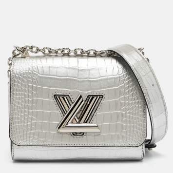 Louis Vuitton Silver Alligator Twist PM Bag