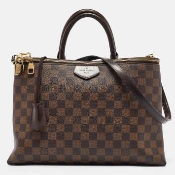 Pre Owned Louis Vuitton Damier Ebene Canvas Brompton Bag