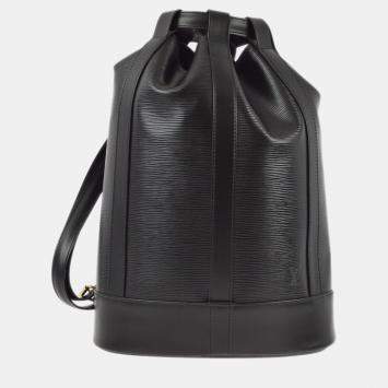 Pre Owned Louis Vuitton Black Epi Randonnee PM Bucket Shoulder Bag