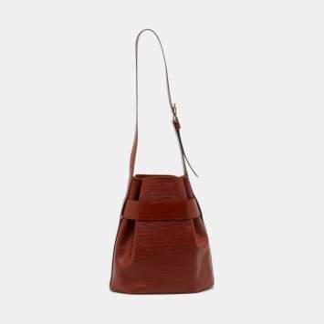 Pre Owned Louis Vuitton Kenyan Fawn Epi Leather Sac D'Epaule PM Bag