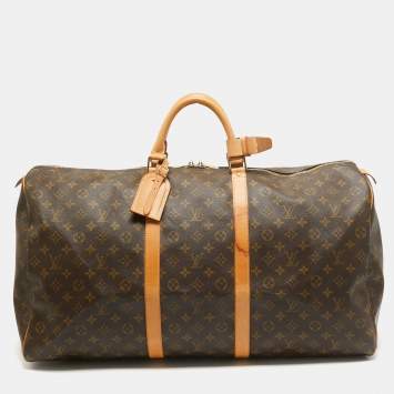 Pre Owned Louis Vuitton Monogram Canvas Keepall 60 Bag