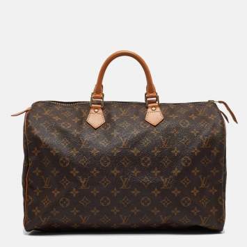 Pre Owned Louis Vuitton Monogram Canvas Speedy 40 Bag
