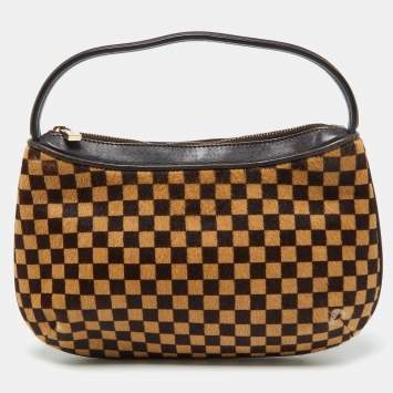 Pre Owned Louis Vuitton Damier Calf Hair Limited Edition Sauvage Tigre Bag
