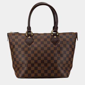 Pre Owned Louis Vuitton Brown Damier Ebene Saleya PM