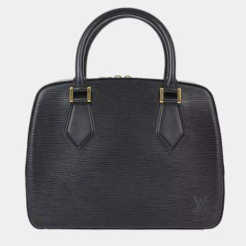 Pre Owned Louis Vuitton Black Epi Sablon Handbag