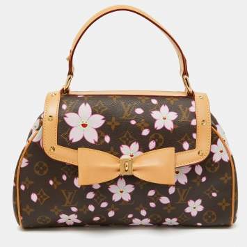 Pre Owned Louis Vuitton x Takashi Murakami Monogram Cherry Blossom Sac Retro Bag