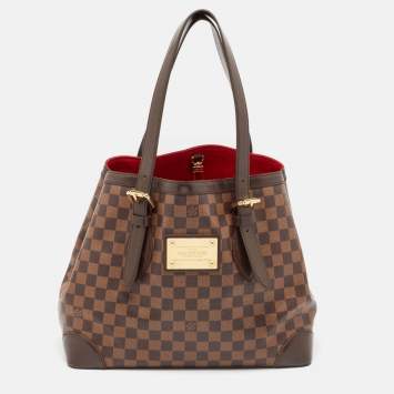 Pre Owned Louis Vuitton Damier Ebene Canvas and Leather Hampstead GM Bag